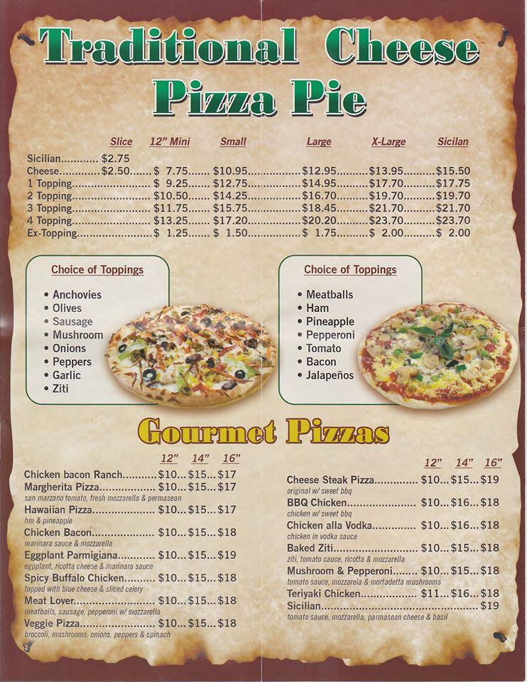 Menu at Bedford Pizza pizzeria, Mount Vernon, 380 Bedford Park Blvd
