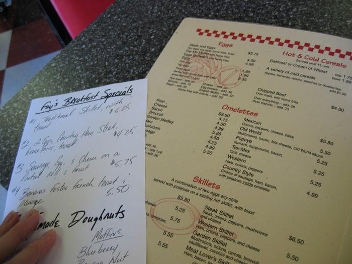 Menu at Fay's Country Kitchen restaurant, Carlisle