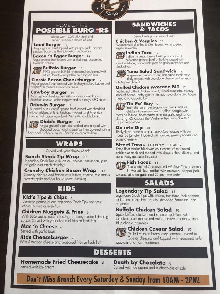 Menu at Loud American Roadhouse pub & bar, Sturgis