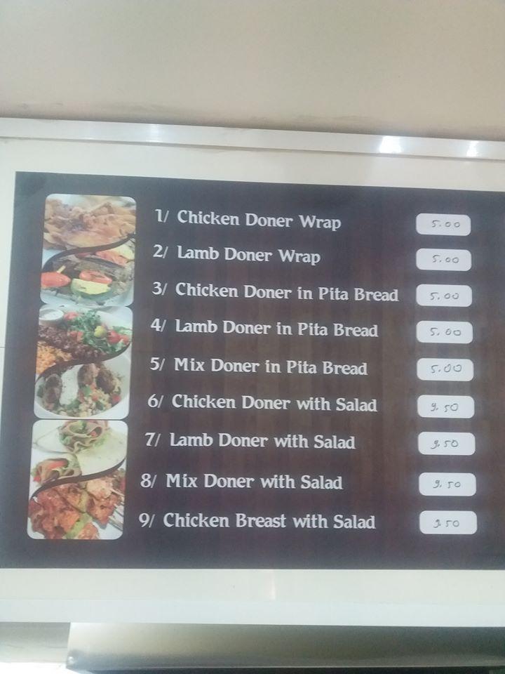 turkish kebab house menu