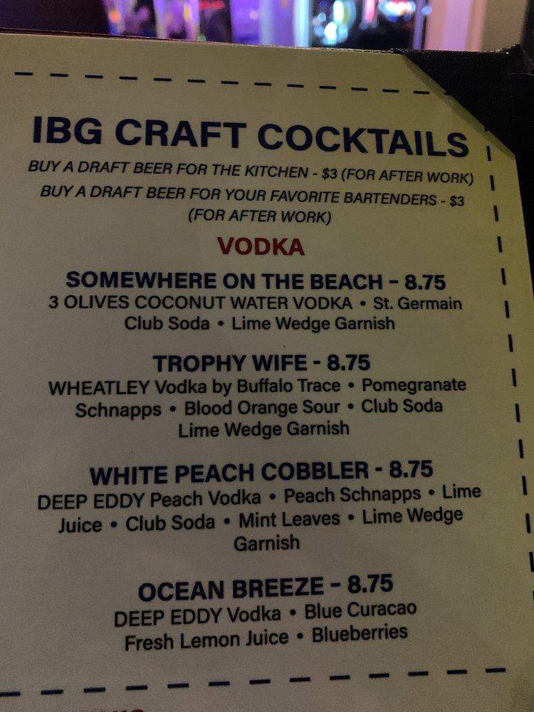 Menu at International Beer Garten pub & bar, Lutz, Pointe Village Dr