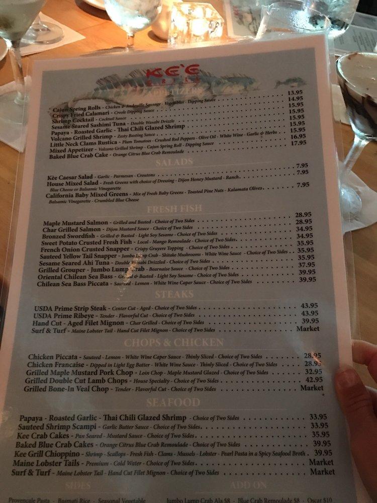 Menu at Ke'e Grill Juno Beach pub & bar, Juno Beach