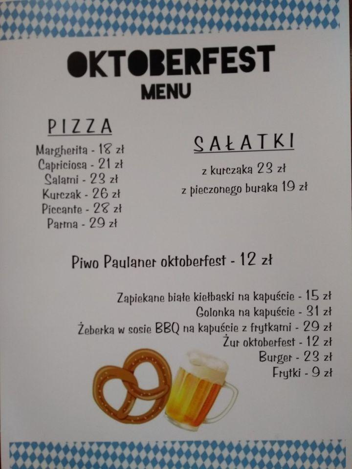 Menu at Piwiarnia Krosno restaurant, Krosno