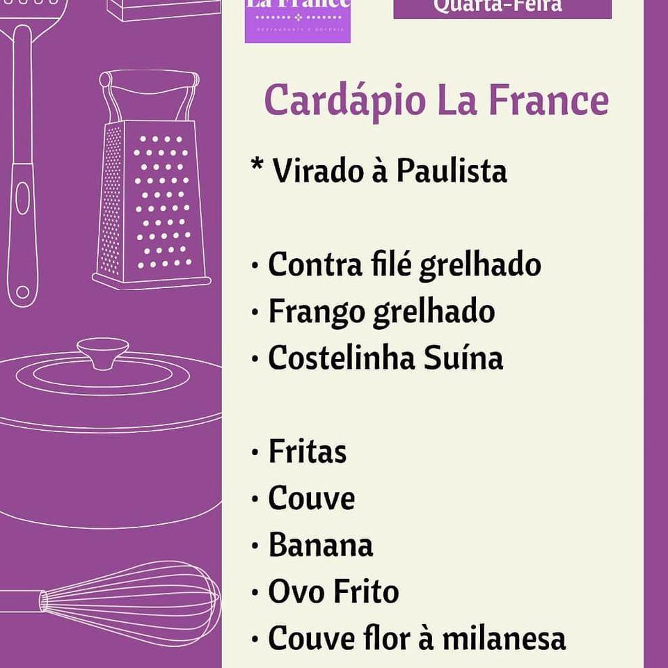 Restaurante La France cardápio