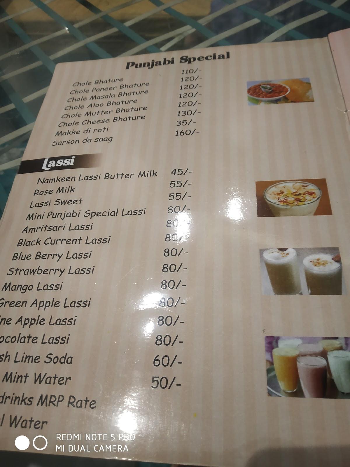 Mini Punjab Veg Restaurant menu