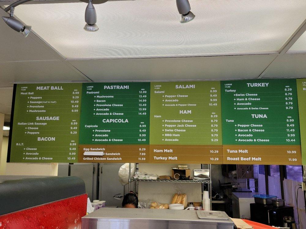 Carta del restaurante Sandwich King, Irvine