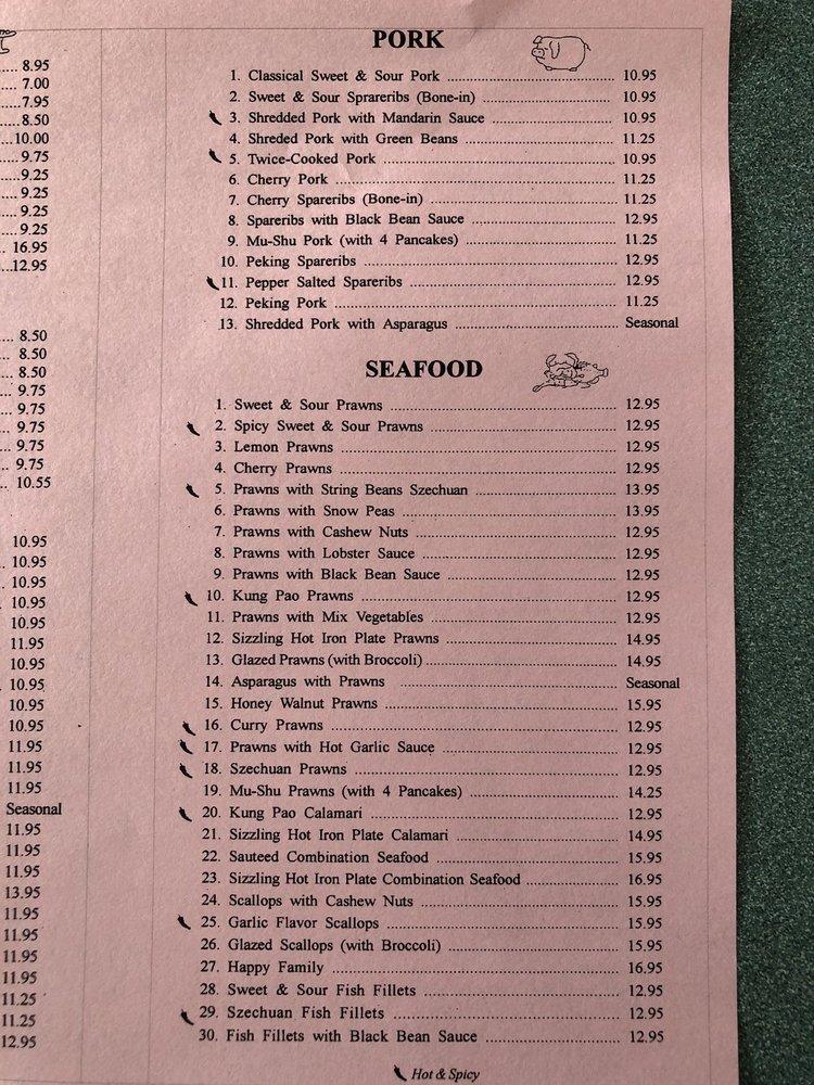 Menu at Granite Bay Chinese Restaurant, Granite Bay