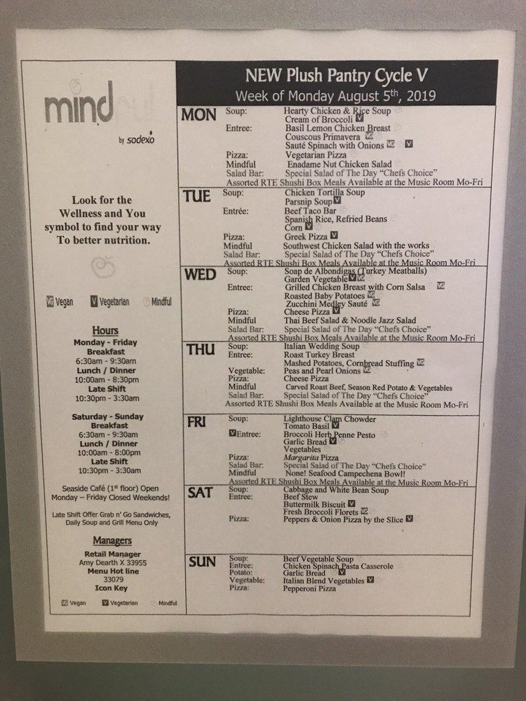 Menu at Long Beach Memorial Hospital Cafeteria, Long Beach
