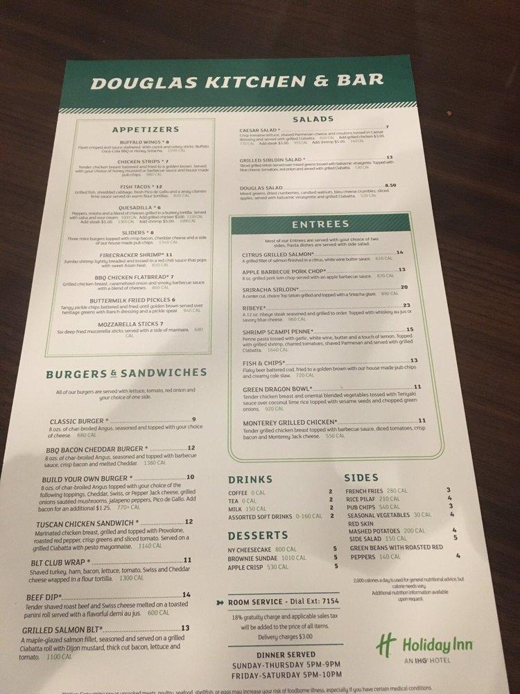 Menu at The Douglas Kitchen and Bar, Mishawaka