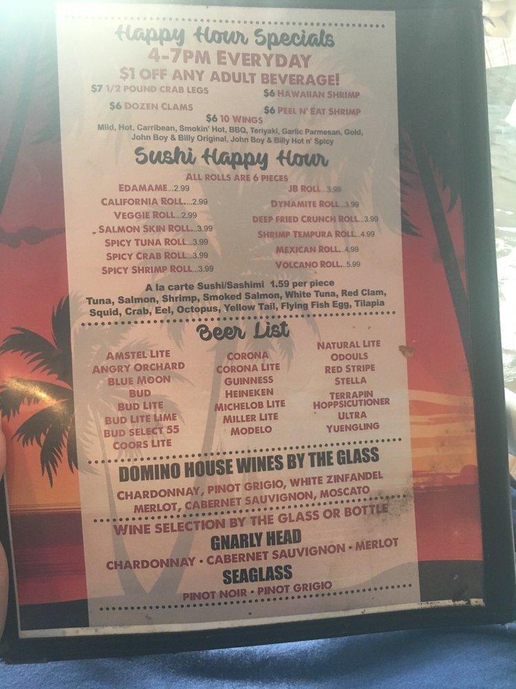 Menu at Boardwalk Billys pub & bar, North Myrtle Beach