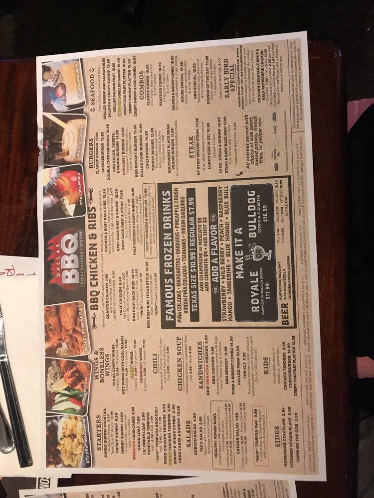 Меню Dallas BBQ, НьюЙорк, 180 Livingston St