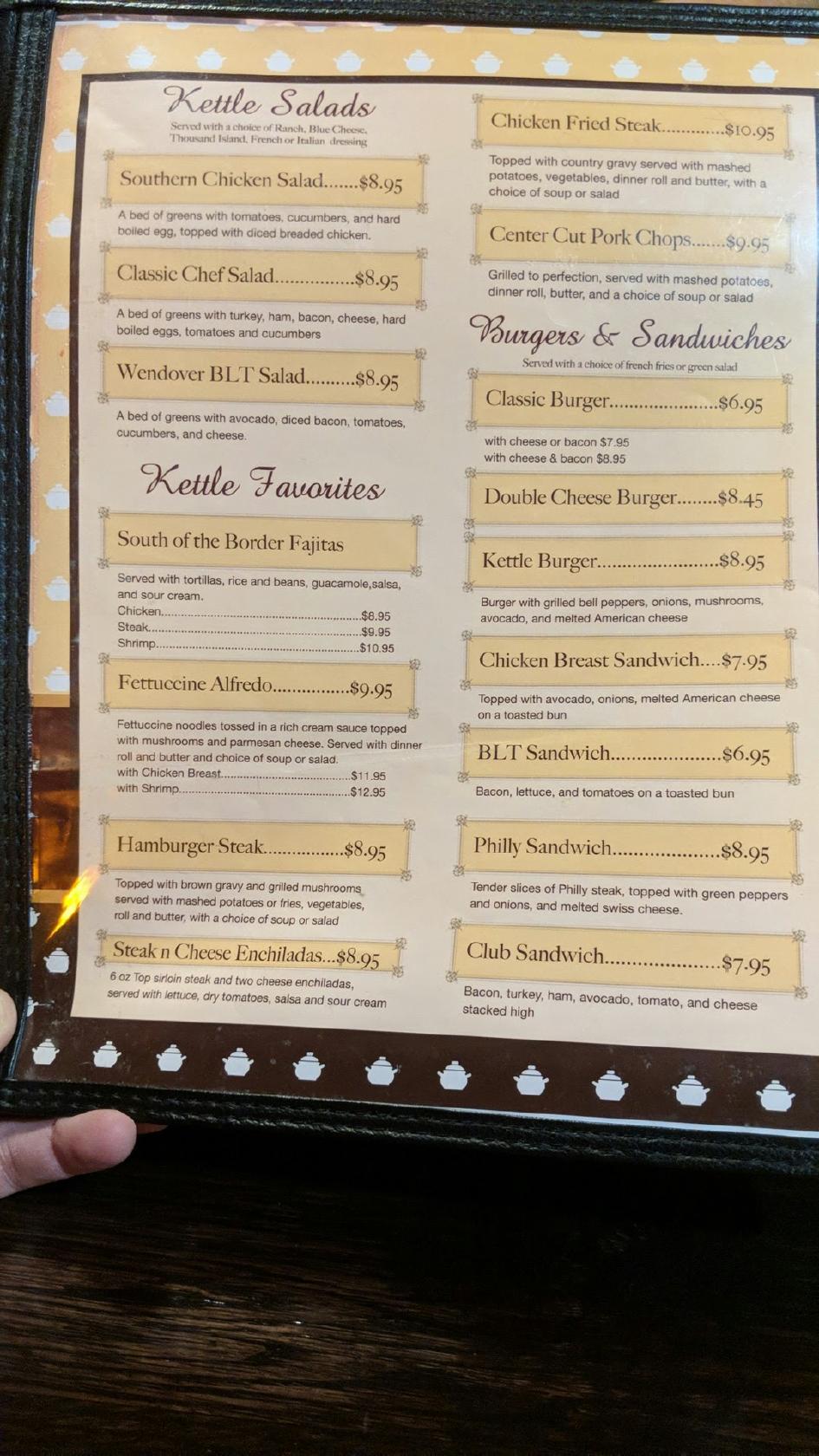 Menu at Copper Kettle Café cafe, Wendover