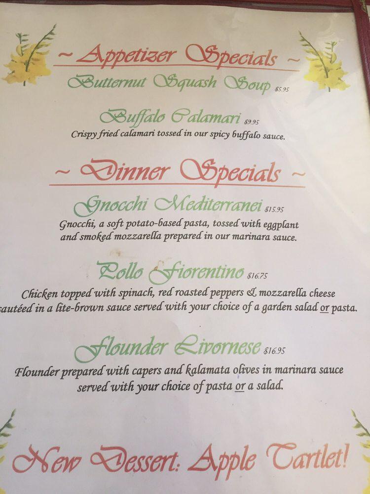 Menu at La Ginestra Italian Restaurant & Pizzeria, Holmdel