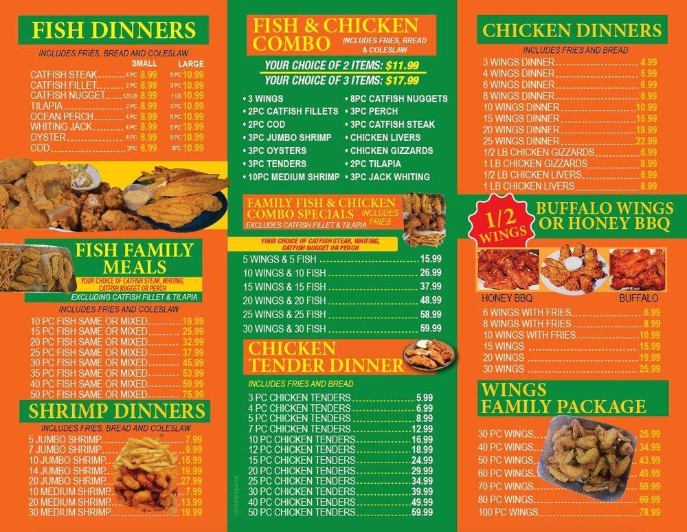 Journey Fish & Chicken menu
