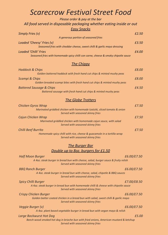 Menu At The Half Moon Pub And Bar Cottingham