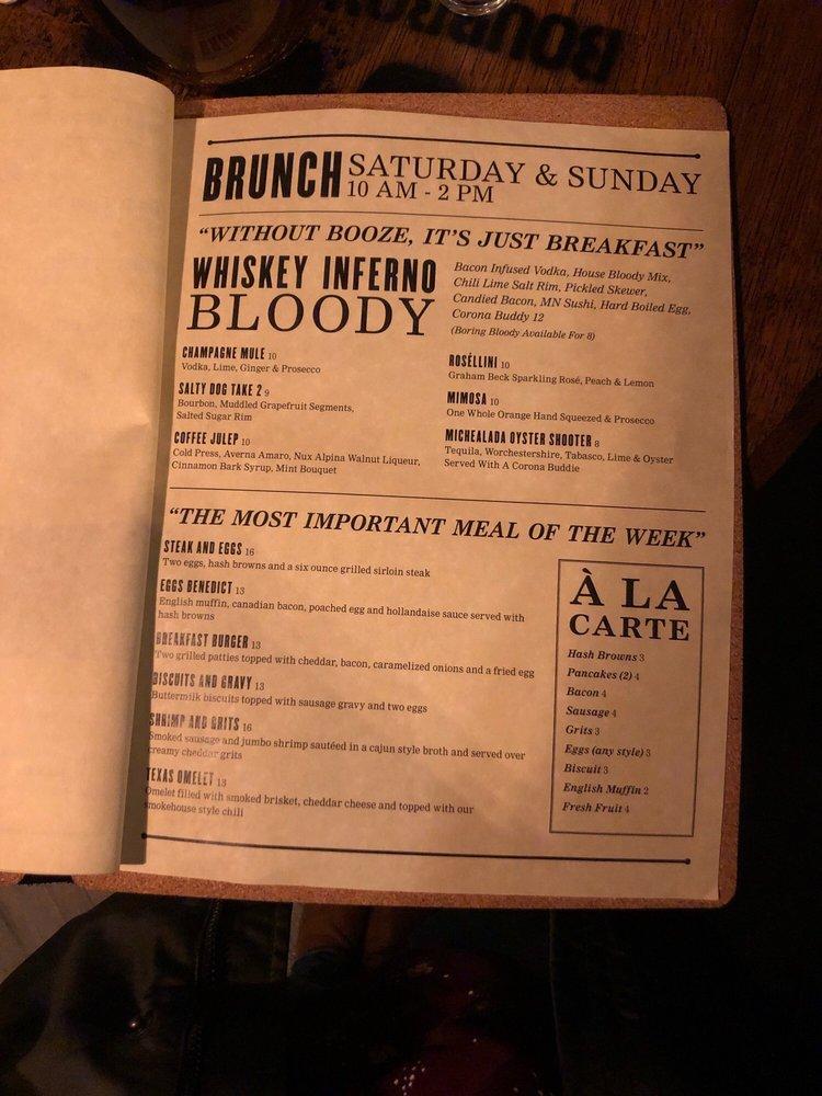 Menu at Whiskey Inferno Meat House & Craft Bar, Savage
