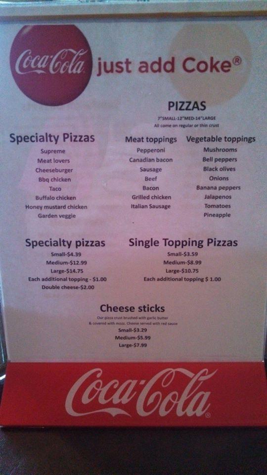 Menu at Pizza PLUS restaurant, Pangburn, 929 Main St