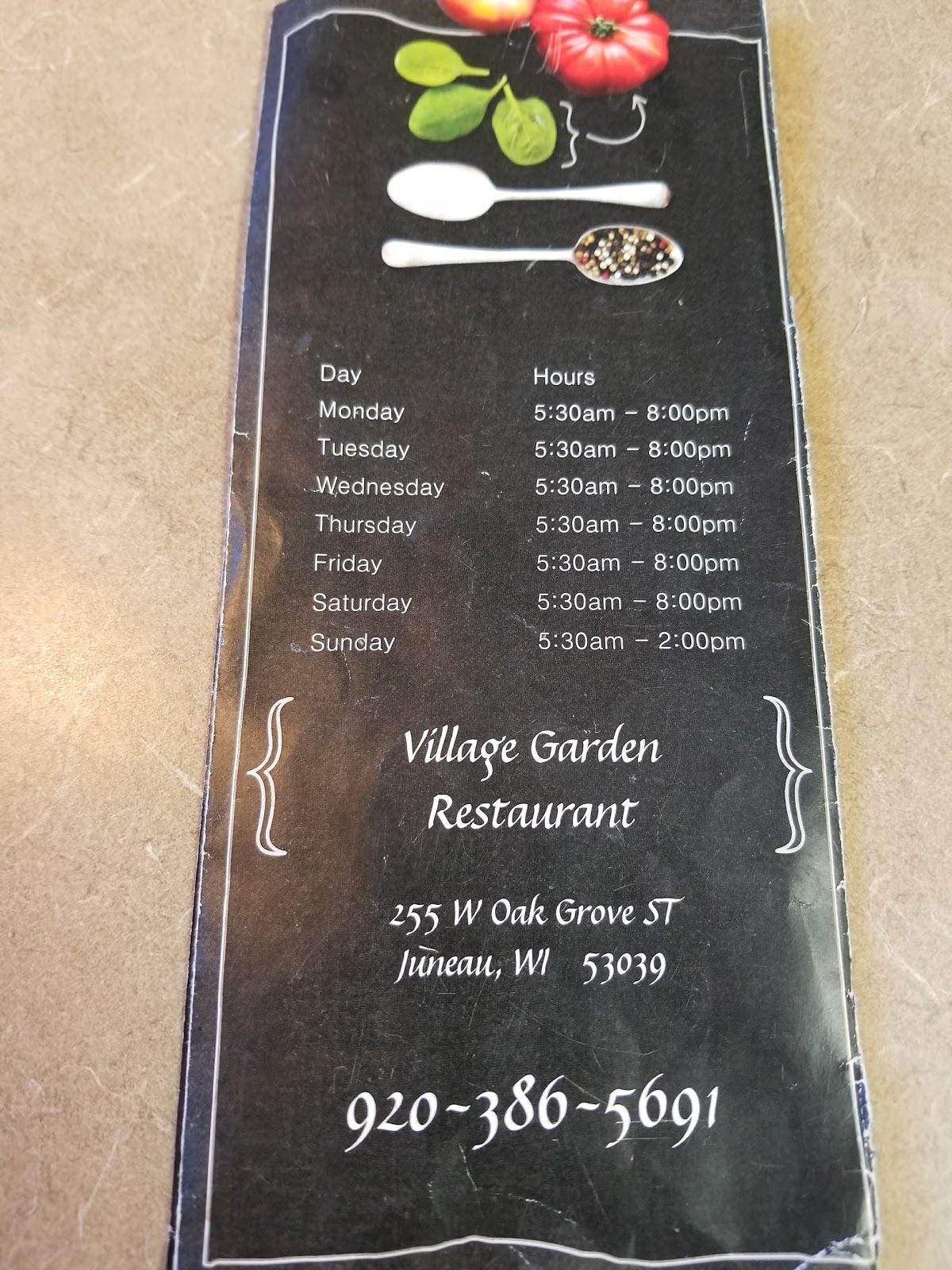 Menu at Village Garden Llc restaurant, Juneau, 255 W Oak Grove St