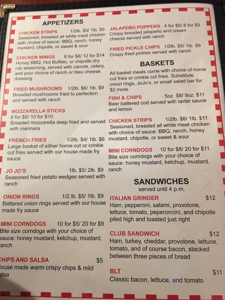 Menu at Bennys Pizza Joint pub & bar, Monroe