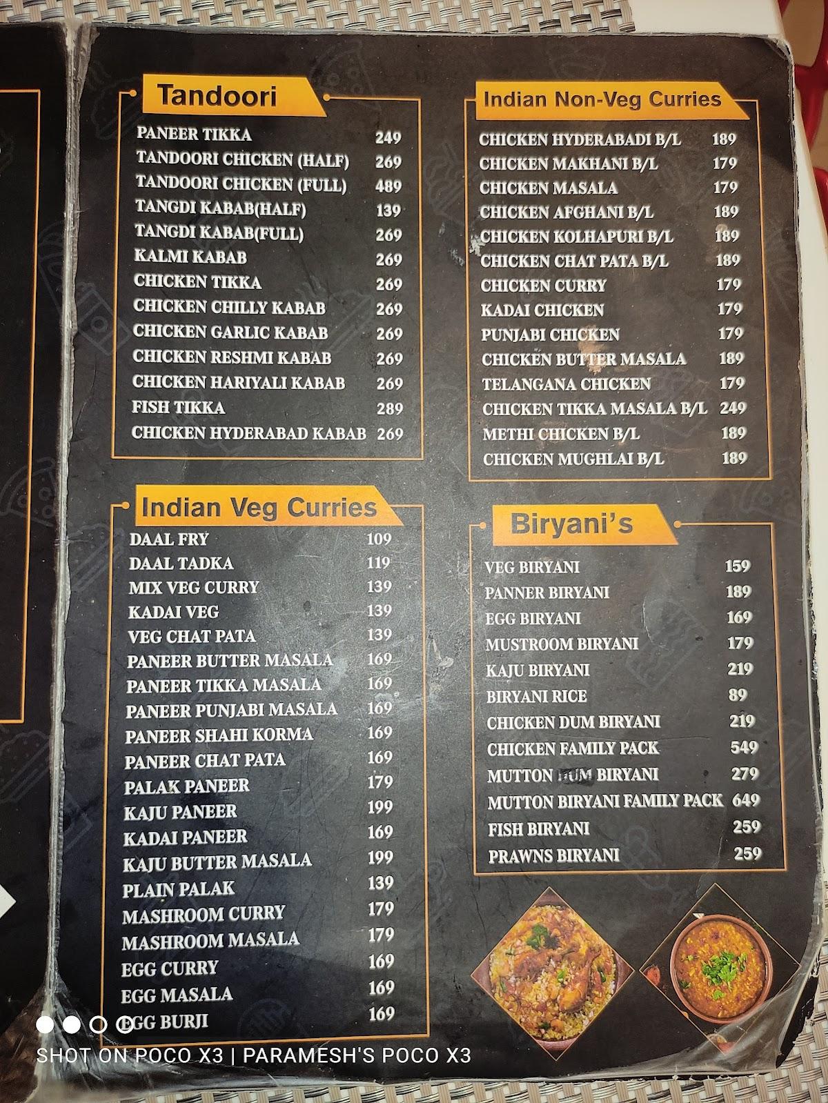 Menu at SV FOOD PARK A/C FAMILY RESTAURANT, Kalwakurthy