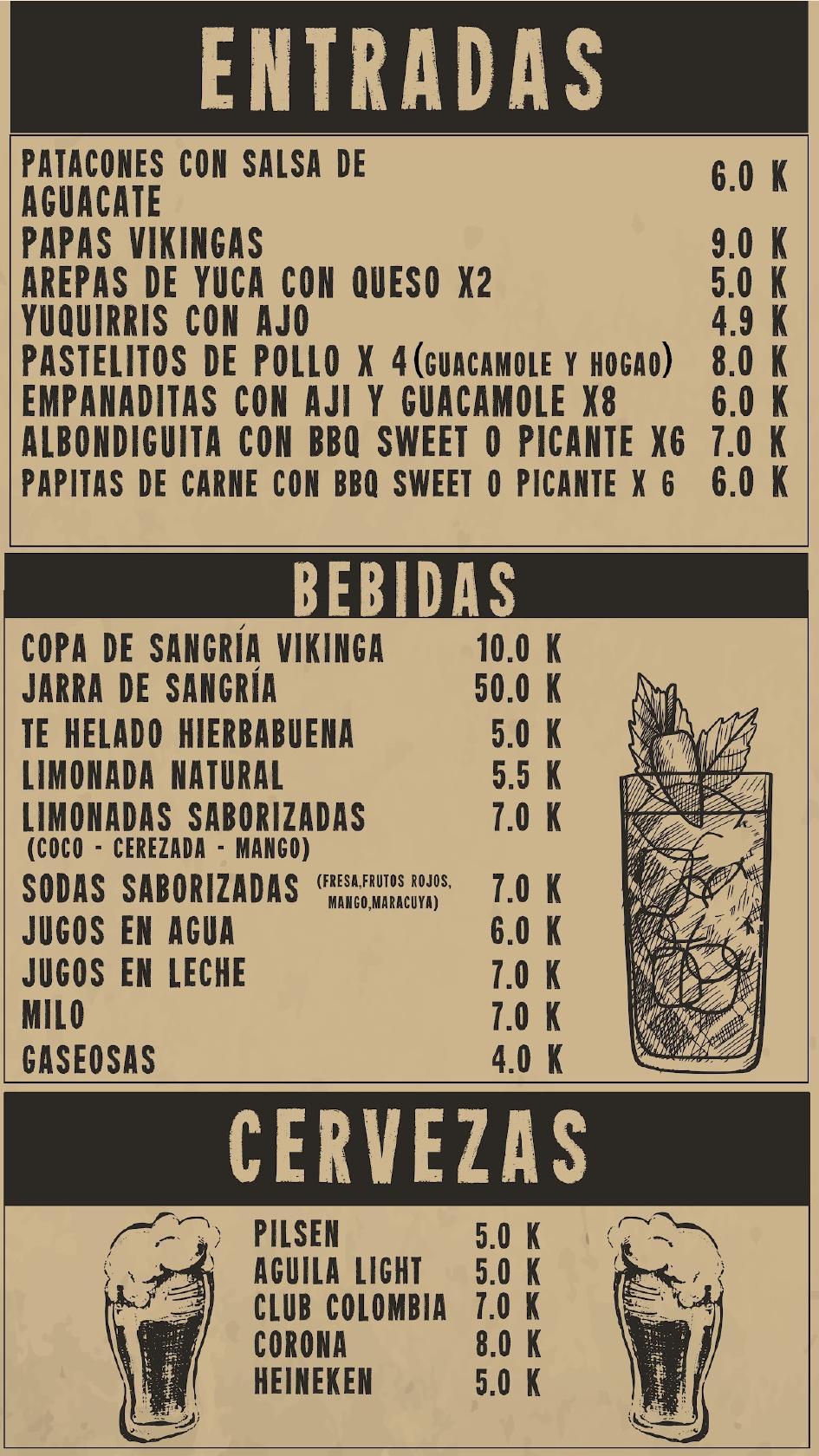 Carta del restaurante Makabro copacabana, Copacabana