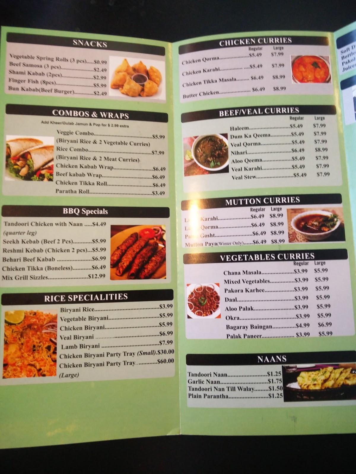 Menu at Silver Spoon Warden restaurant, Toronto