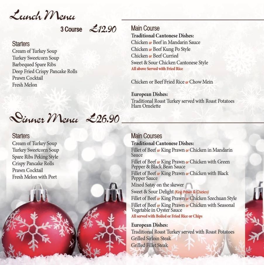 Menu at 4 Seasons restaurant, Hamilton