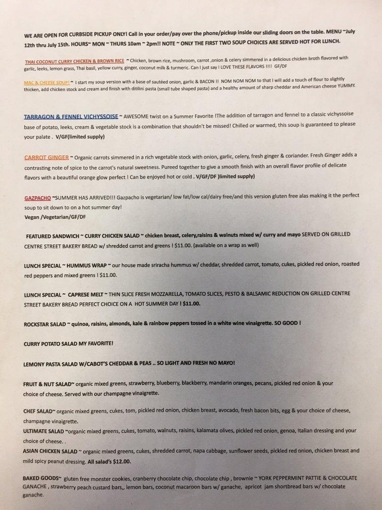 Menu at Run with Soup cafe, Bath, 770 Washington St