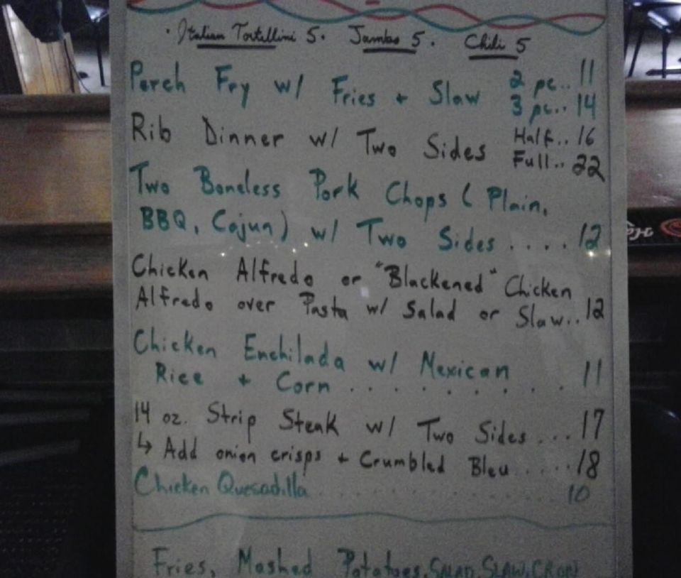 Menu at Skinny's Bar & Grill, Euclid