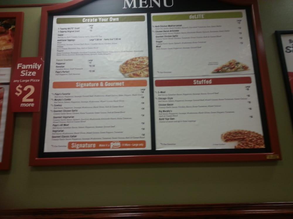 Menu at Papa Murphy's pizzeria, Edmonds