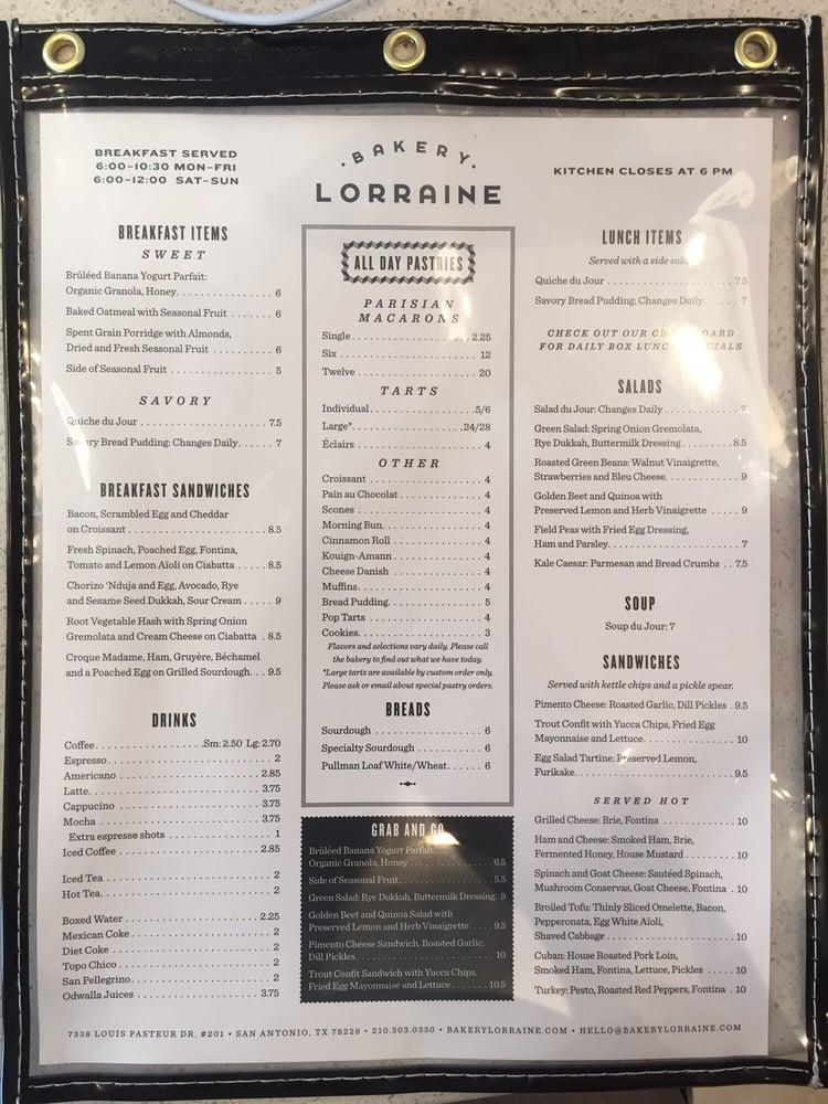 menu-at-bakery-lorraine-at-the-medical-center-san-antonio-louis-pasteur-dr-ste-201