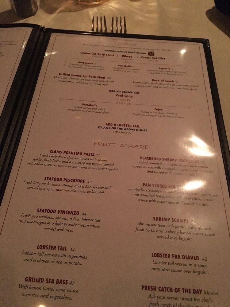 Menu at Pane Vino On The River restaurant, Rochester