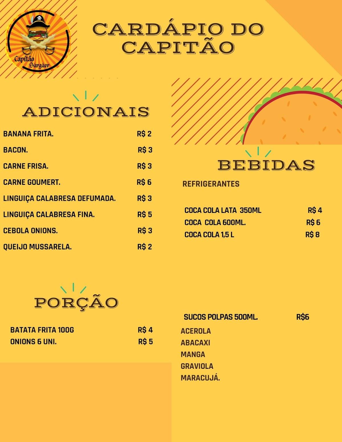 Menu At Capit O Burguer Restaurant S O Mateus