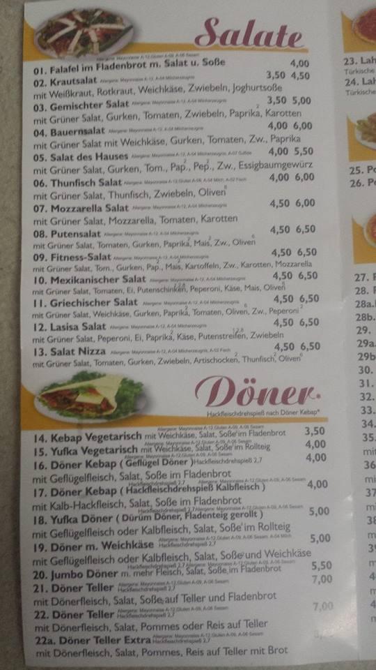 Speisekarte von Star Restaurant und Pizzeria, Meckenbeuren