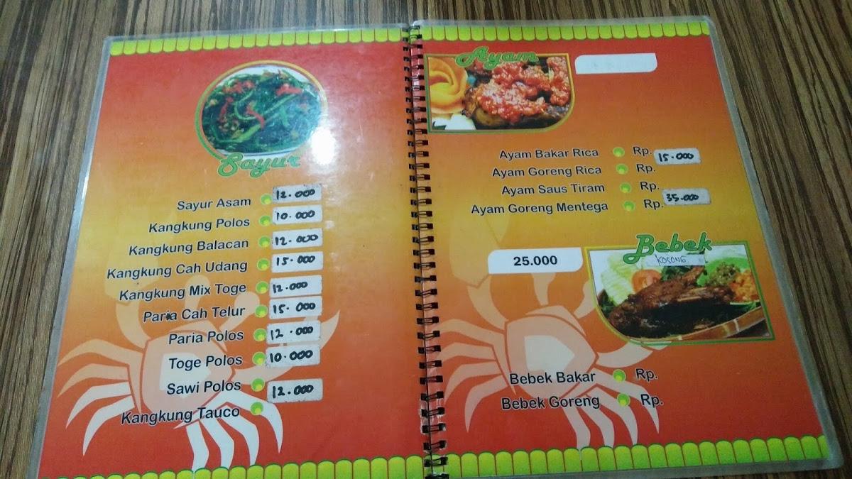 Menu At Warung Kepiting Seafood Restaurant Makassar