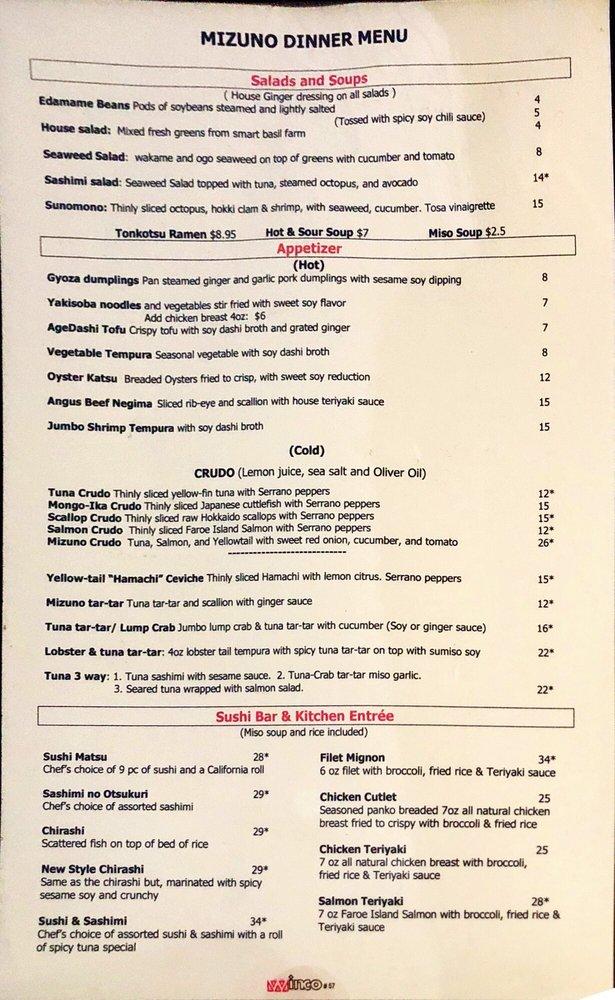 Mizuno virginia sales beach menu