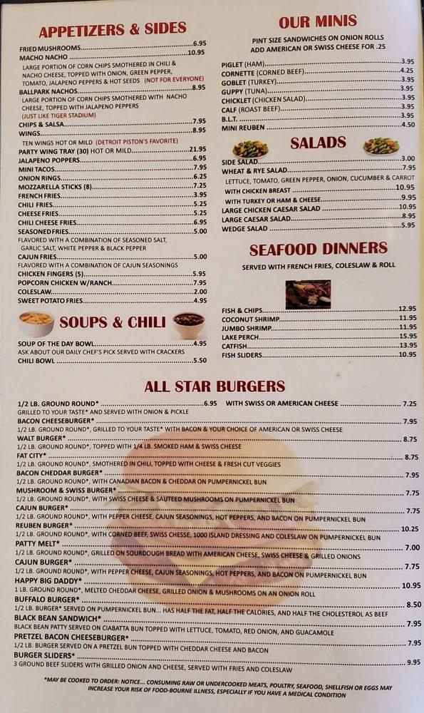 Menu at Airport Wheat & Rye pub & bar, Romulus, Merriman Rd
