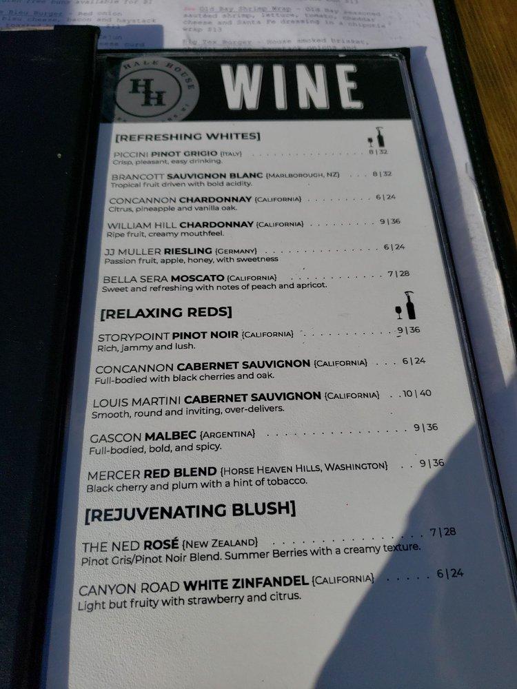 Menu at The Hale House pub & bar, Hales Corners