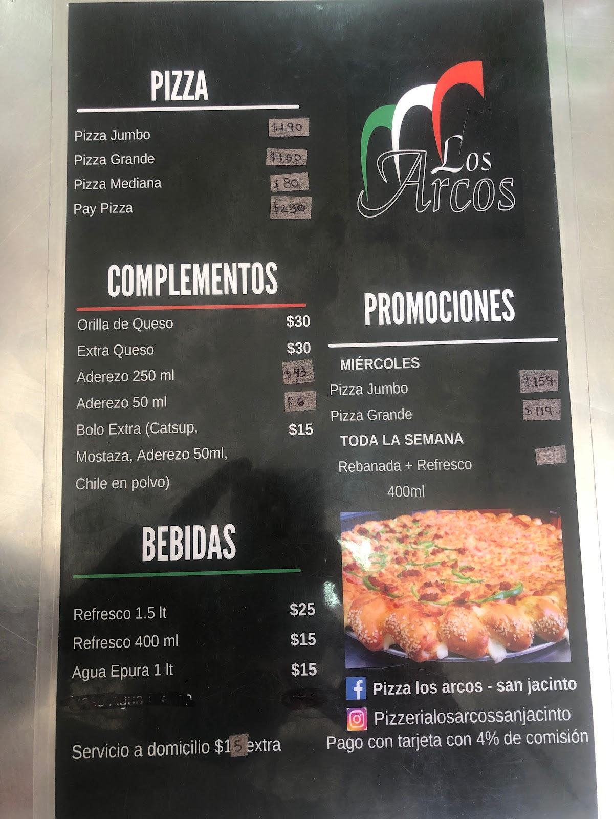 Carta Del Restaurante Pizza Los Arcos Guadalajara Av Francisco