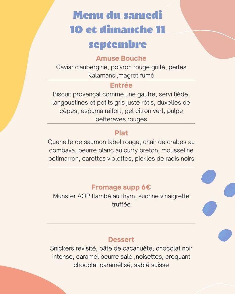 Menu Au Le Concept Restaurant, Cigogné