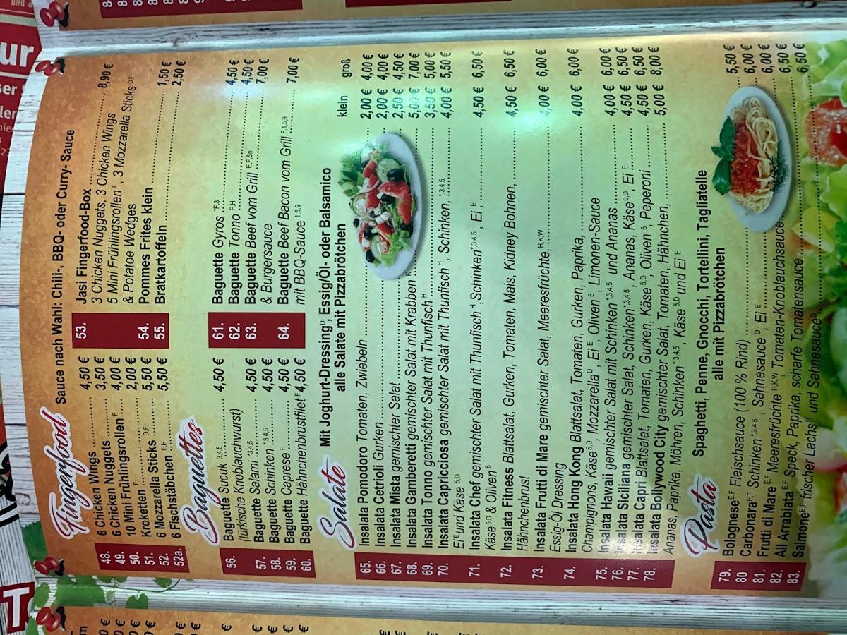 Menu at Pizza Boys, Hagen