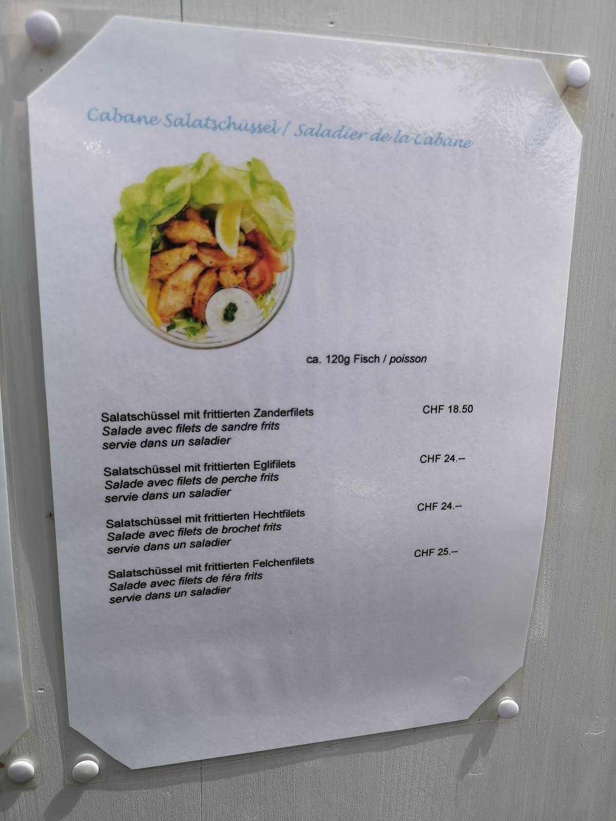 Cabane du pêcheur oléron menu