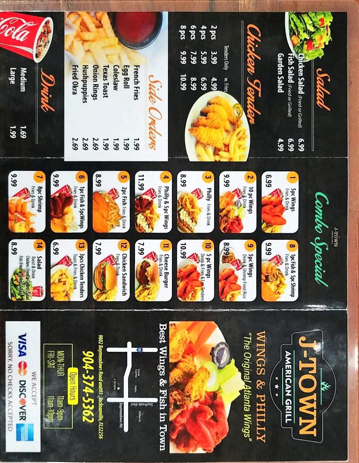 Menu At JTown Wings Philly Restaurant, Jacksonville, 52 OFF