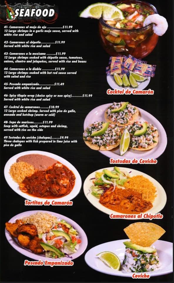 Menu at El Charro Mexican Restaurant, Amarillo