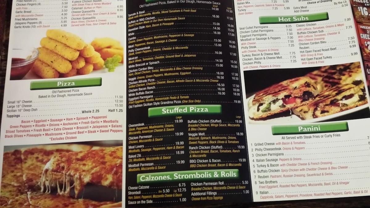 Menu at Two Brothers Deli & Pizza pizzeria, Saugerties