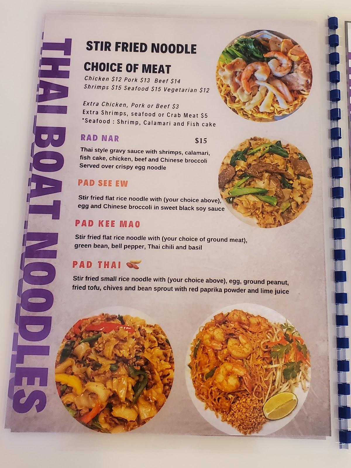 Menu at King of Thai Boat Noodles restaurant, Honolulu