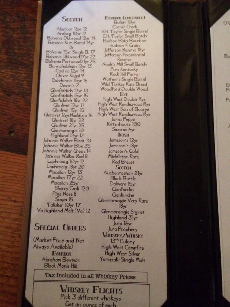 Menu At The Whiskey Jar Pub Bar Charlottesville   R8f4 Menu The Whiskey Jar 2022 10 3 