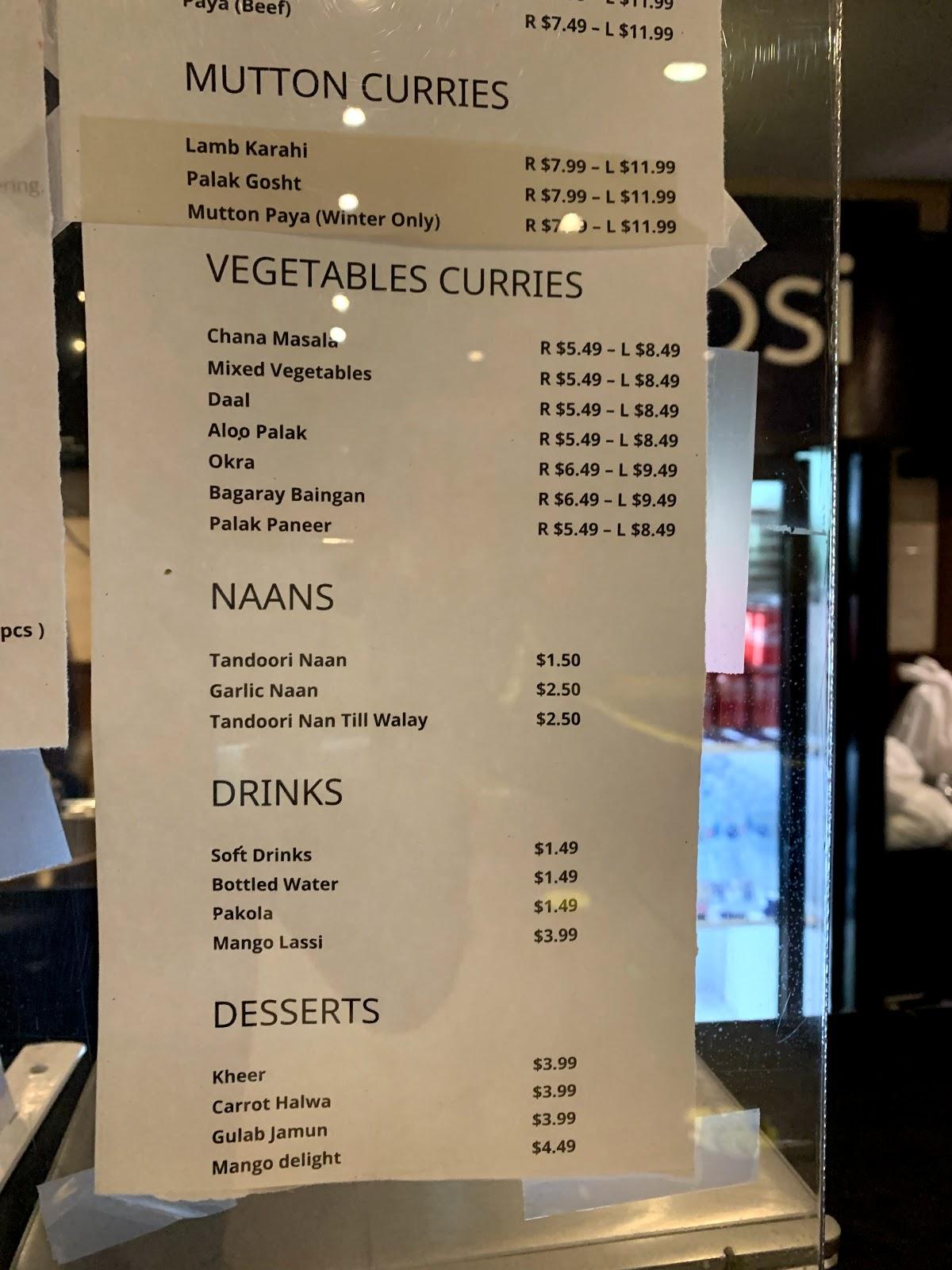 Menu at Silver Spoon Warden restaurant, Toronto