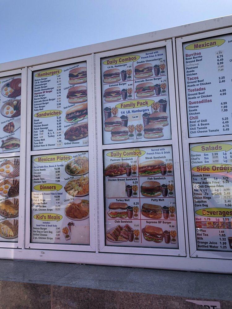 Menu at Burger Palace restaurant, Los Angeles, S Western Ave