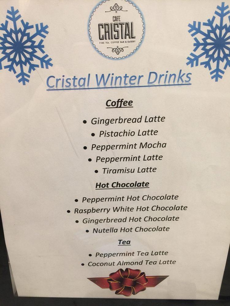 Menu at Cafe Cristal, Ottawa, 240 Kennevale Dr